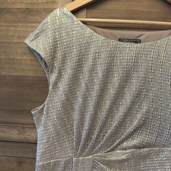 Collection DB Silver Stretch Dress Party Wedding Curvy Belly Hide Plus Sz 20 - Picture 4 of 16